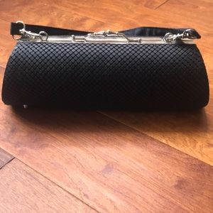 Vendula London black chain mail clutch